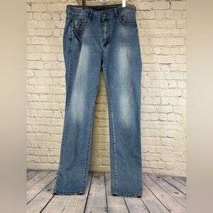 Philipp Plein Faded Blue Distressed Denim Five Star Italy Handmade Jeans Size 35